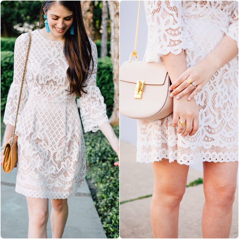 Eliza J bell sleeve lace dress